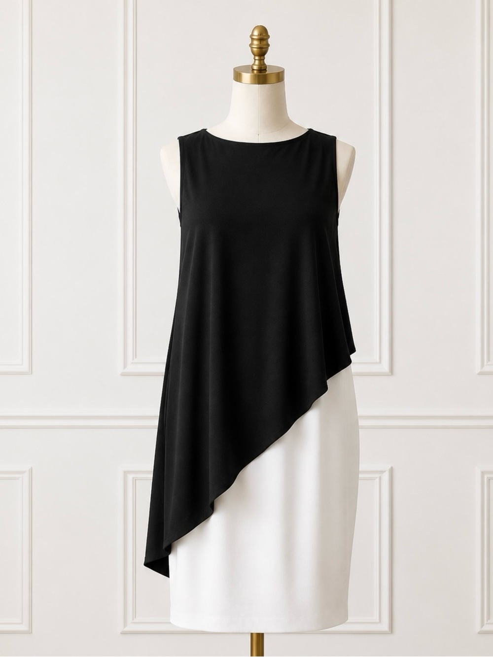NWT Ralph Lauren Colorblock Asymmetrical Sheath Dress Size 4